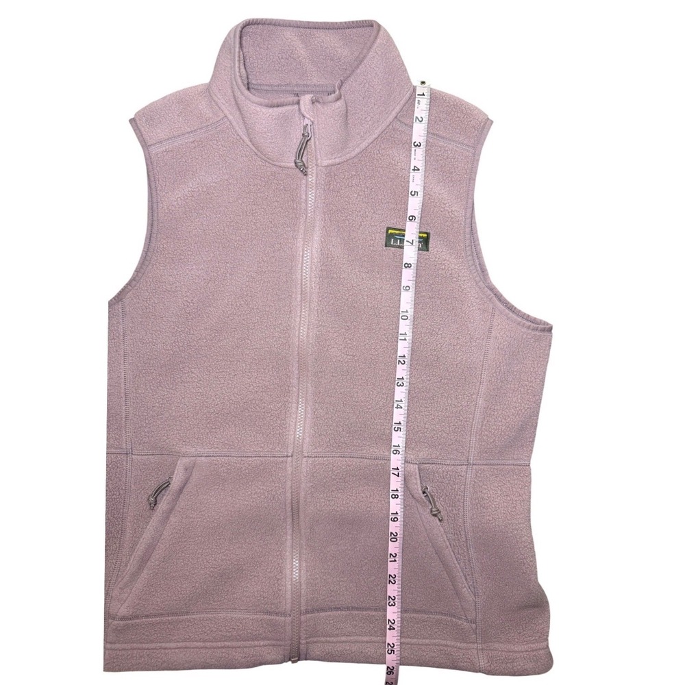 L.L. Bean Mountain Classic Fleece Vest Womens Large Regular Mauve Pink Full Zip - Picture 6 of 7